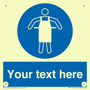 Custom Protective Apron Required Sign